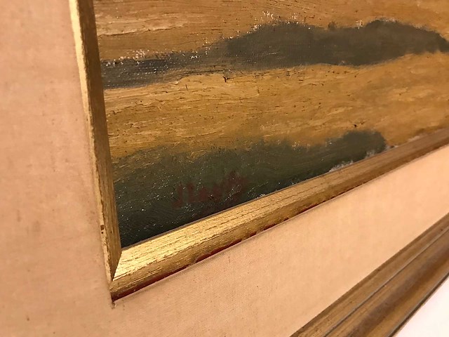 Olieverf schilderij op doek. gesigneerd. belgische school - afbeelding 15 van  28