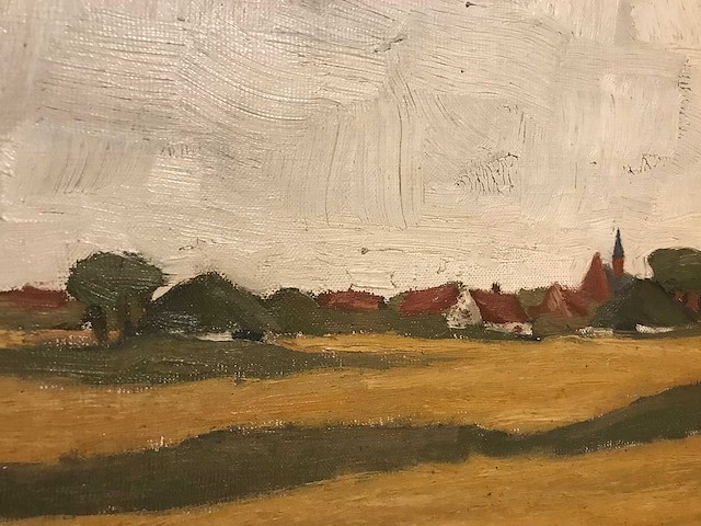 Olieverf schilderij op doek. gesigneerd. belgische school - afbeelding 17 van  28