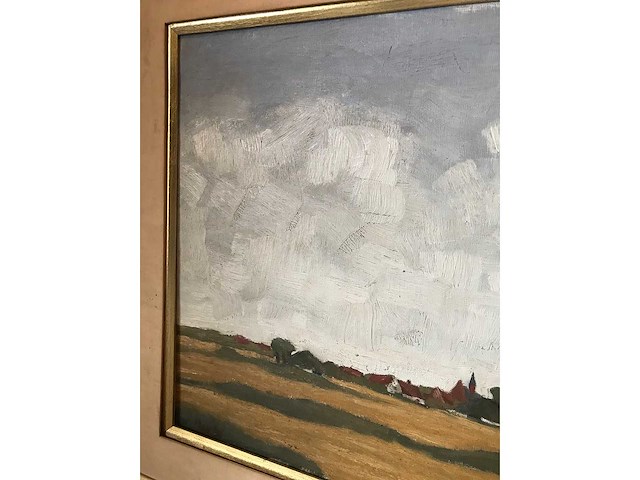 Olieverf schilderij op doek. gesigneerd. belgische school - afbeelding 24 van  28