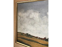 Olieverf schilderij op doek. gesigneerd. belgische school - afbeelding 24 van  28