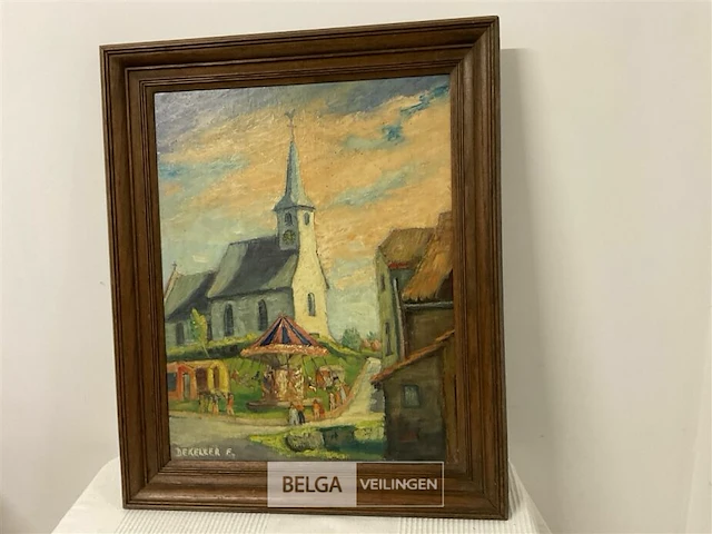 Olieverfschilderij f.dekelver - afbeelding 1 van  4