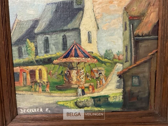 Olieverfschilderij f.dekelver - afbeelding 2 van  4