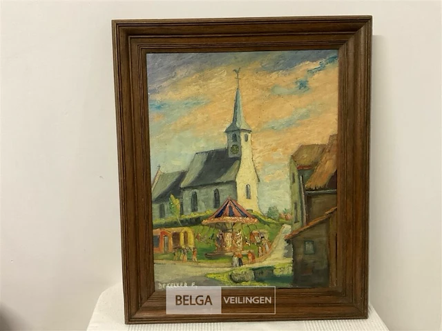 Olieverfschilderij f.dekelver - afbeelding 3 van  4