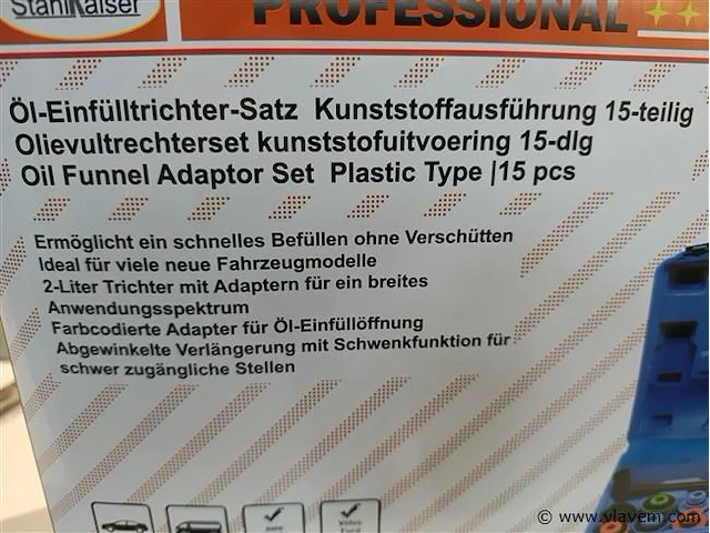 Olievultrechterset 15 delig stahlkaiser - afbeelding 3 van  8