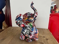 Olifant graffiti h30cm - afbeelding 2 van  3