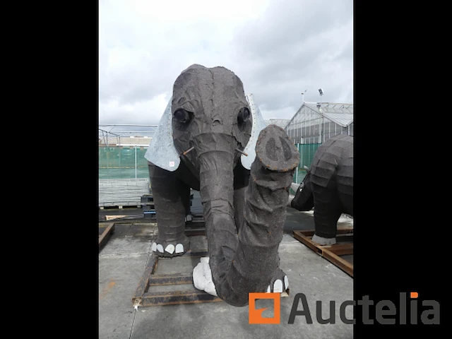 Olifant-mozaïicultuur metalen structuur - afbeelding 5 van  11