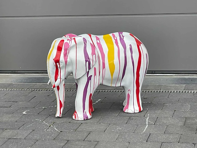 Olifant white trash h60cm - afbeelding 1 van  2