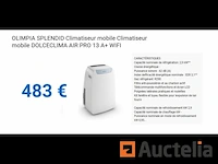 Olimpia splendid dolceclima air pro 13 wifi mobiele airconditioner - afbeelding 1 van  1
