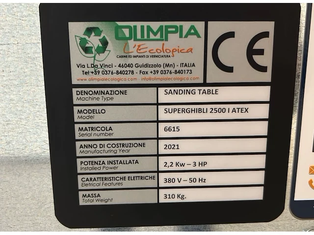 Olimpia superghibli 2500 i atex schuurtafel - afbeelding 8 van  9