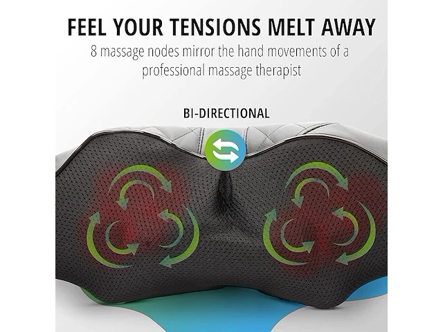 Oliver james shiatsu nek- en rugmassageapparaat met warmte - afbeelding 6 van  6