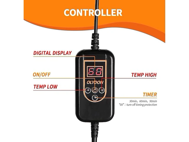 Olydon verwarmde voetensteun bureau - afbeelding 4 van  5