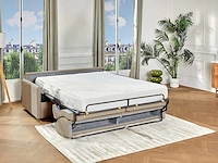 Ombouwbare 4-zitsbank - beige stof - slapen 160 cm - matras 22 cm - afbeelding 2 van  4