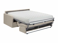 Ombouwbare 4-zitsbank - beige stof - slapen 160 cm - matras 22 cm - afbeelding 3 van  4