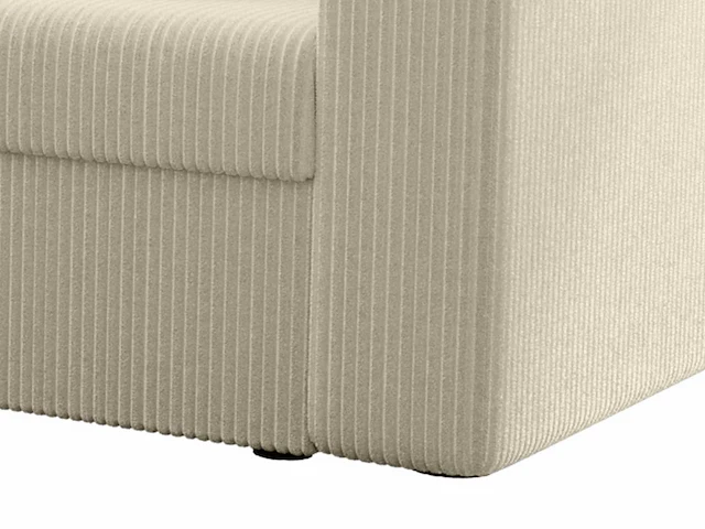 Ombouwbare en omkeerbare hoekbank - beige corduroy - afbeelding 7 van  8