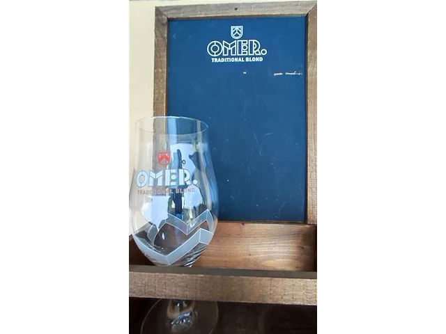 Omer origineel krijtbord, glas & fles 75cl - afbeelding 5 van  6