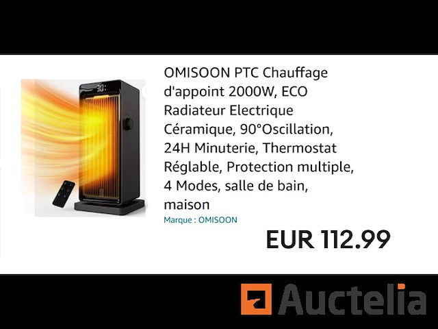 Omisoon keramische elektrische radiator - afbeelding 1 van  2