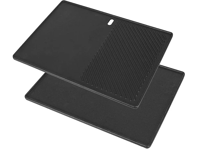 Omkeerbare grillplaat/plancha vr bbq , gietijzer - afbeelding 1 van  3