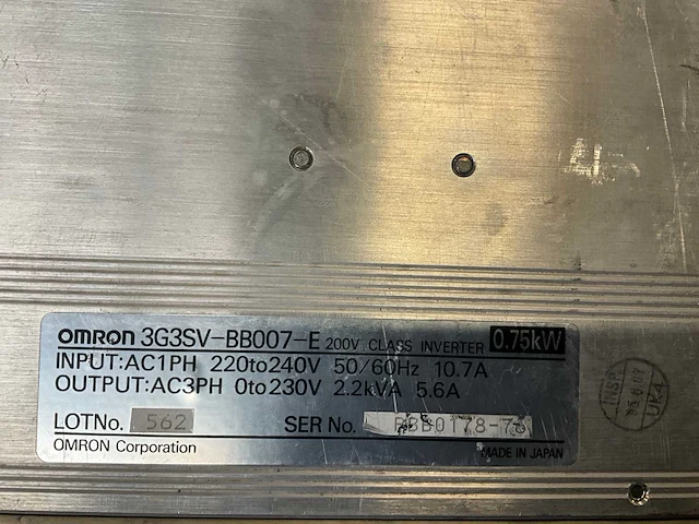Omron 3g3sv-bb007-e frequentieregelaar (3x) - afbeelding 8 van  8