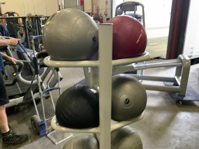 Onbekend medicine balls 9x met rek krachtstation - afbeelding 4 van  5