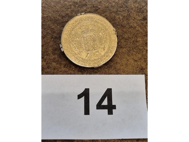 Onbekend, munt als broche, vermoedelijk oostenrijks - afbeelding 1 van  3