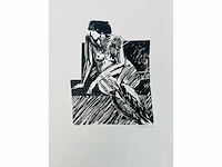 Onbekende meester - naakt - lithografie - afbeelding 1 van  5