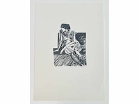 Onbekende meester - naakt - lithografie - afbeelding 3 van  5
