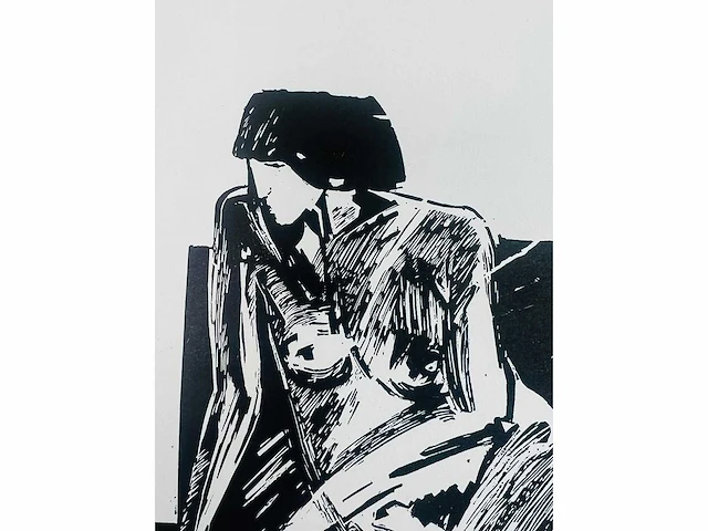 Onbekende meester - naakt - lithografie - afbeelding 4 van  5