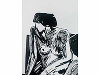 Onbekende meester - naakt - lithografie - afbeelding 4 van  5