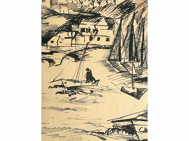 Onbekende meester - tekening in oost-indische inkt - afbeelding 3 van  7