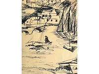 Onbekende meester - tekening in oost-indische inkt - afbeelding 3 van  7
