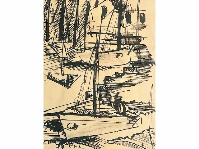 Onbekende meester - tekening in oost-indische inkt - afbeelding 5 van  7