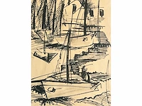 Onbekende meester - tekening in oost-indische inkt - afbeelding 5 van  7
