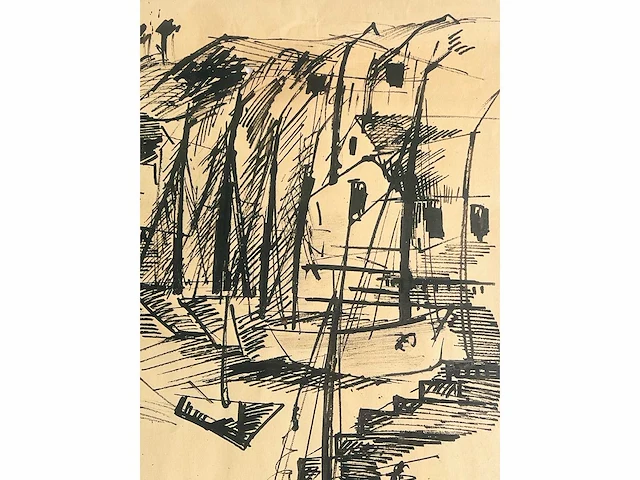 Onbekende meester - tekening in oost-indische inkt - afbeelding 6 van  7