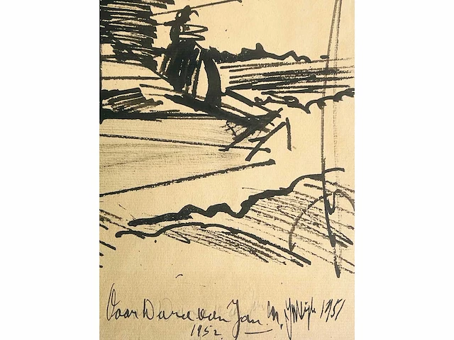Onbekende meester - tekening in oost-indische inkt - afbeelding 7 van  7