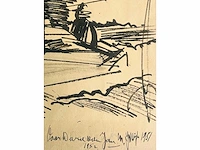Onbekende meester - tekening in oost-indische inkt - afbeelding 7 van  7