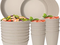 Onbreekbaar servies sets voor 8 personen