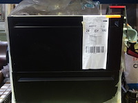 Onderkast (zwart) met 2 laden 60 x60 cm met uitsparing voor afvoer - afbeelding 1 van  2