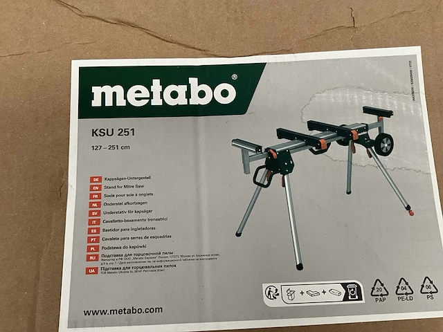 Onderstel voor afkortzaag metabo ksu251 - afbeelding 5 van  5