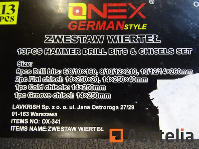 Onex ox-341 boor bits & beitels - afbeelding 4 van  4