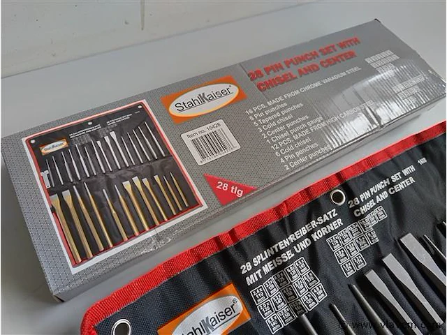 Ongebruikt stahlkaiser 16- en 12-delige beitelset carbon staal - afbeelding 9 van  10
