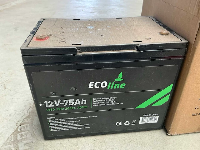 Ongebruikte ecobat edc12-75 batterij - afbeelding 2 van  4