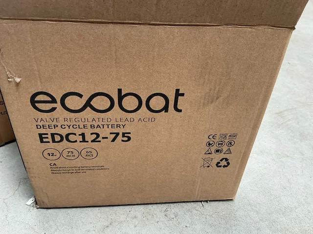 Ongebruikte ecobat edc12-75 batterij - afbeelding 4 van  4