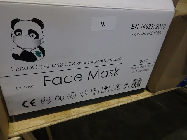 Ongeopende doos mondmaskers 2000 stuks - afbeelding 1 van  2