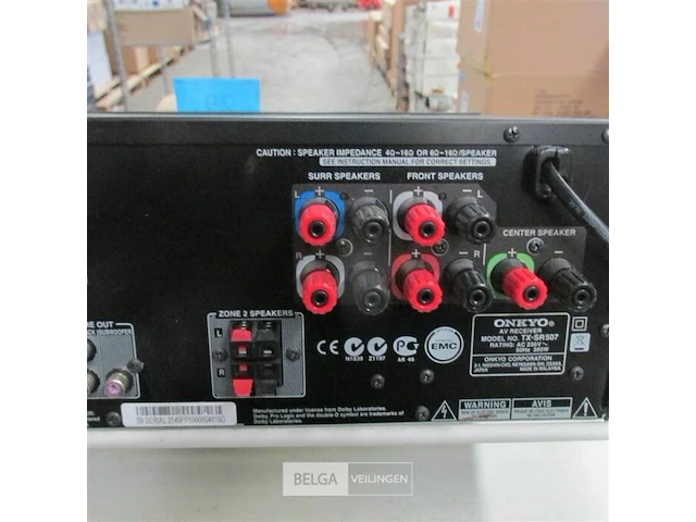 Onkyo av receiver tx-sr507 - afbeelding 6 van  7
