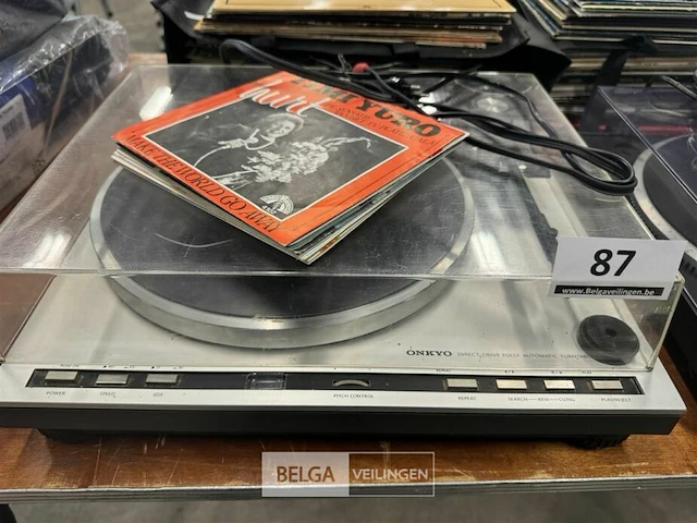 Onkyo platenspeler en partij lp platen - afbeelding 2 van  5