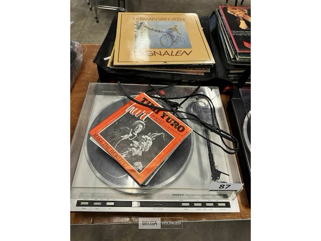 Onkyo platenspeler en partij lp platen - afbeelding 3 van  5