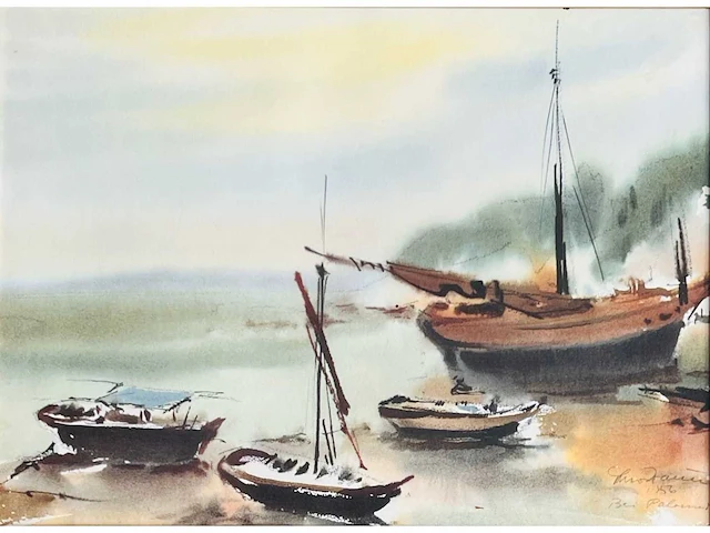 Onleesbaar getekend - origineel - afbeelding 1 van  5