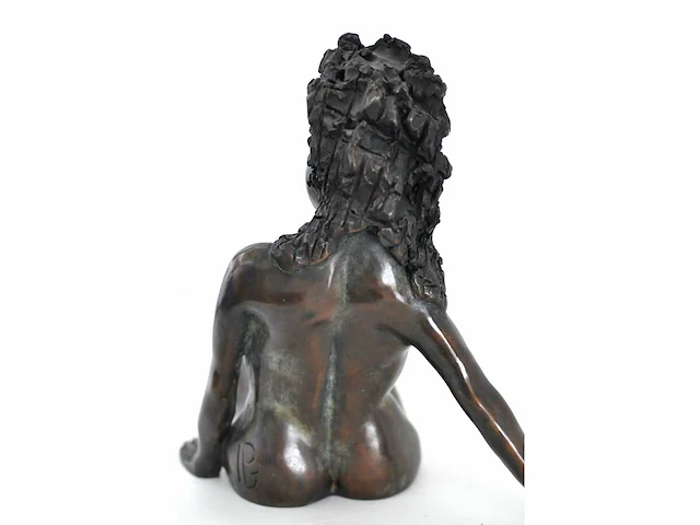 Onleesbaar getekend ig (inge groenen?) - bronzen sculptuur - afbeelding 5 van  10