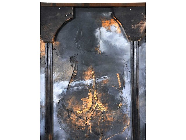 Onleesbaar signatuur - 3 gratiën - gemengde techniek - 126x141 cm - afbeelding 2 van  14