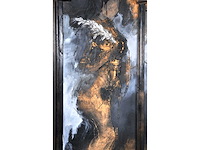 Onleesbaar signatuur - 3 gratiën - gemengde techniek - 126x141 cm - afbeelding 3 van  14